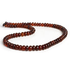5-7mm Hessonite Garnet Plain Rondelles 15 inch 90 beads - The Bead Traders