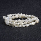 5 - 7mm Mystic White Sapphire Plain Hearts 16 inch 63 beads - The Bead Traders