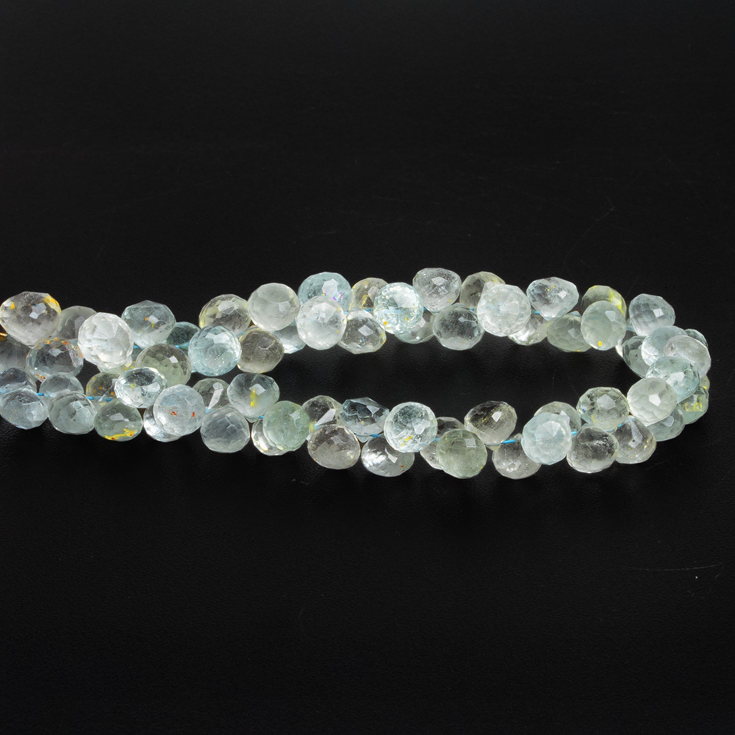 5 - 7mm Natural Topaz Candy Kisses 8 inch 55 beads - The Bead Traders