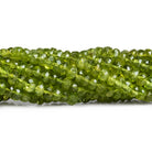 5 - 7mm Peridot Faceted Rondelles 12 inch 88 beads - The Bead Traders