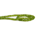 5 - 7mm Peridot Faceted Rondelles 12 inch 88 beads - The Bead Traders
