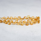 5 - 8mm Citrine Faceted Hearts 9 inch 45 beads - The Bead Traders