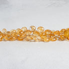5 - 8mm Citrine Faceted Hearts 9 inch 45 beads - The Bead Traders