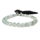 5 - 8mm Moss Aquamarine Faceted Rounds 8 inch 38 beads - The Bead Traders