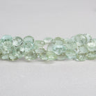 5 - 8mm Prasiolite Faceted Hearts 8 inch 50 beads - The Bead Traders