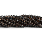 5-8mm Smoky Quartz Handcut Rondelles 12 inch 63 beads - The Bead Traders