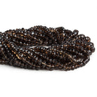 5-8mm Smoky Quartz Handcut Rondelles 12 inch 63 beads - The Bead Traders