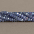 5 - 8mm Tanzanite Plain Rondelles 18 inch 105 beads - The Bead Traders