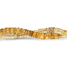 5 - 9mm Citrine Faceted Heishis 8 inch 68 beads - The Bead Traders