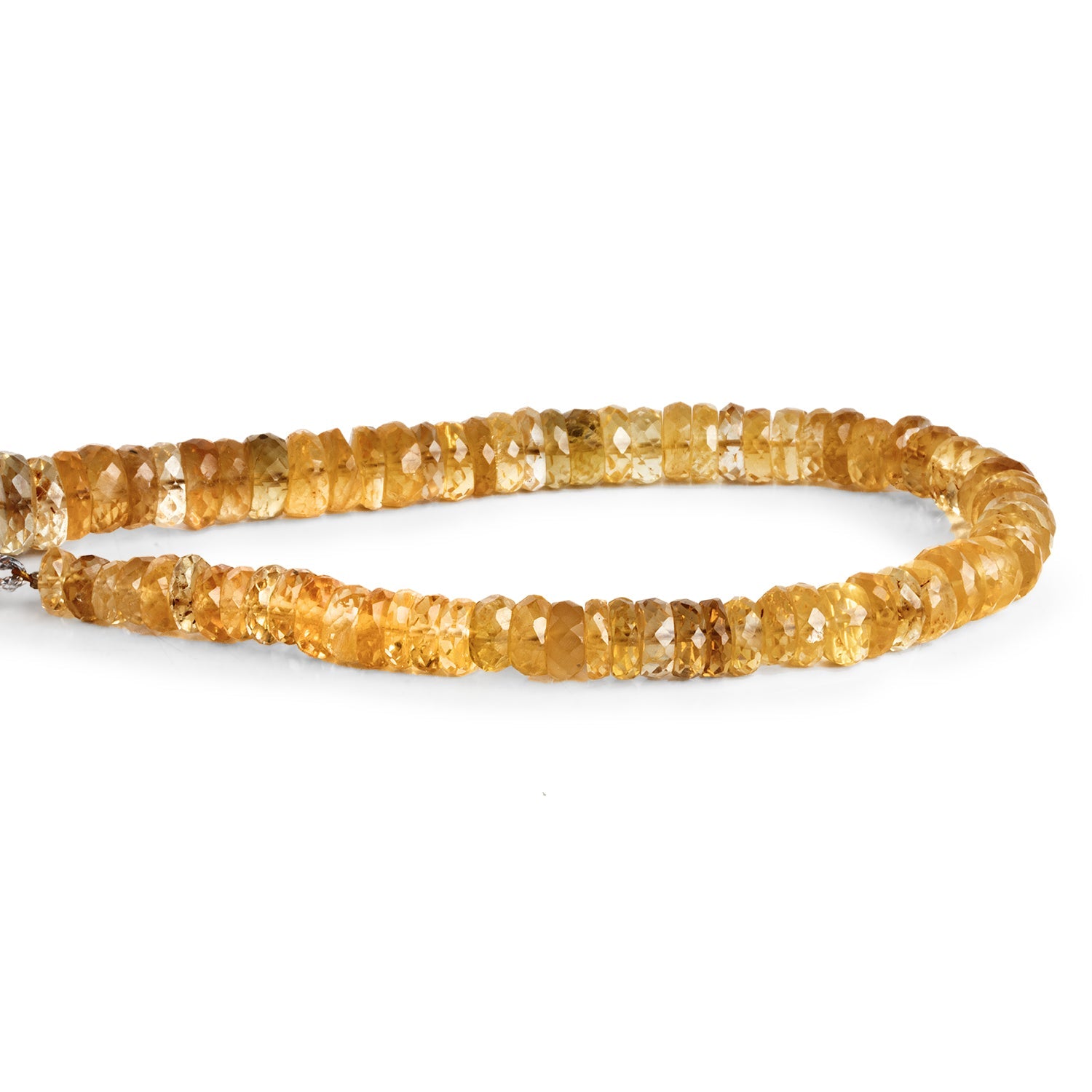 5 - 9mm Citrine Faceted Heishis 8 inch 68 beads - The Bead Traders
