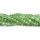 5 - 9mm Prehnite Faceted Rondelles 18 inch 110 beads - The Bead Traders