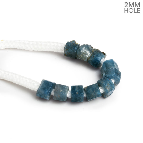 5-9mm Sapphire 2mm Large Hole Natural Crystals 10 Beads