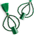 50x45mm Malachite Double - Drilled Fancy Focal Beads 1 Piece - The Bead Traders