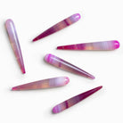 50x7mm Pink Chalcedony Teardrop Focal 1 Bead - The Bead Traders