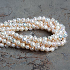 Off Round Freshwater Pearls