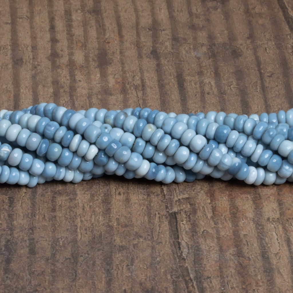 5.5-7mm Denim Opal Plain Rondelles 16 inch 110 beads - The Bead Traders