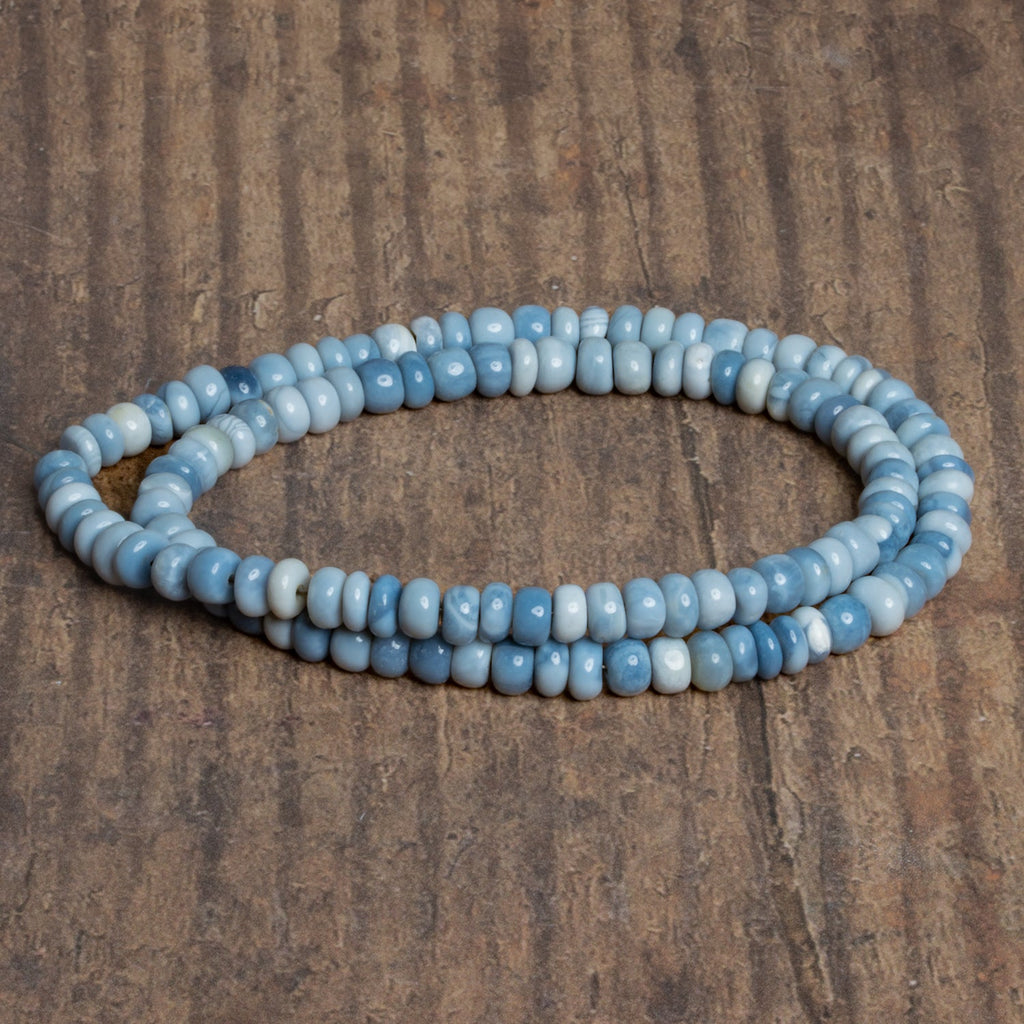 5.5-7mm Denim Opal Plain Rondelles 16 inch 110 beads - The Bead Traders