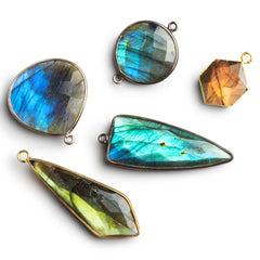 Bezeled Gemstone Pendants And Connectors