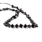 5.5mm Black Spinel Faceted Diamonds 13 inch 45 beads - The Bead Traders