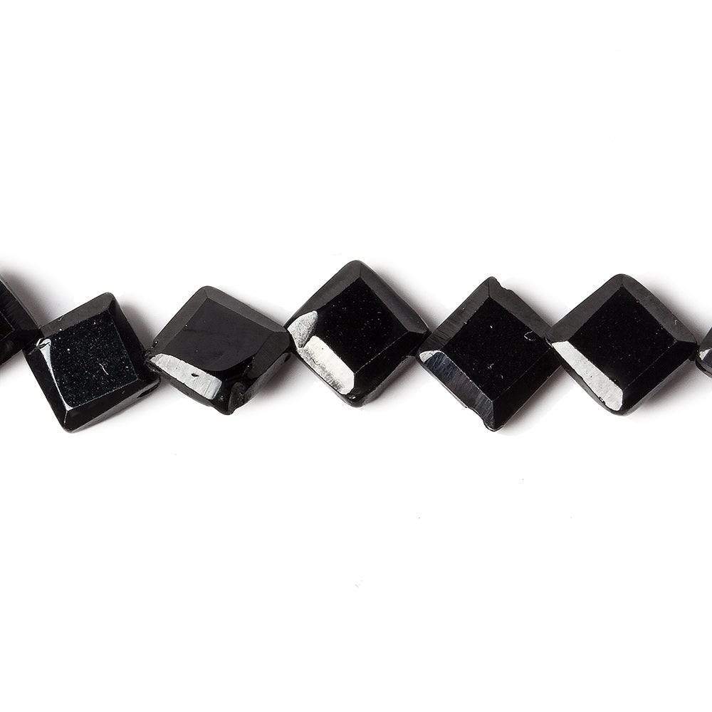 5.5mm Black Spinel Faceted Diamonds 13 inch 45 beads - The Bead Traders