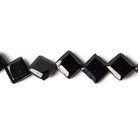 5.5mm Black Spinel Faceted Diamonds 13 inch 45 beads - The Bead Traders