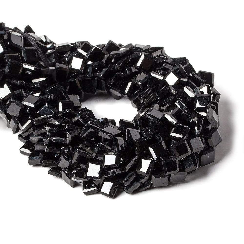 5.5mm Black Spinel Faceted Diamonds 13 inch 45 beads - The Bead Traders