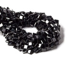 5.5mm Black Spinel Faceted Diamonds 13 inch 45 beads - The Bead Traders