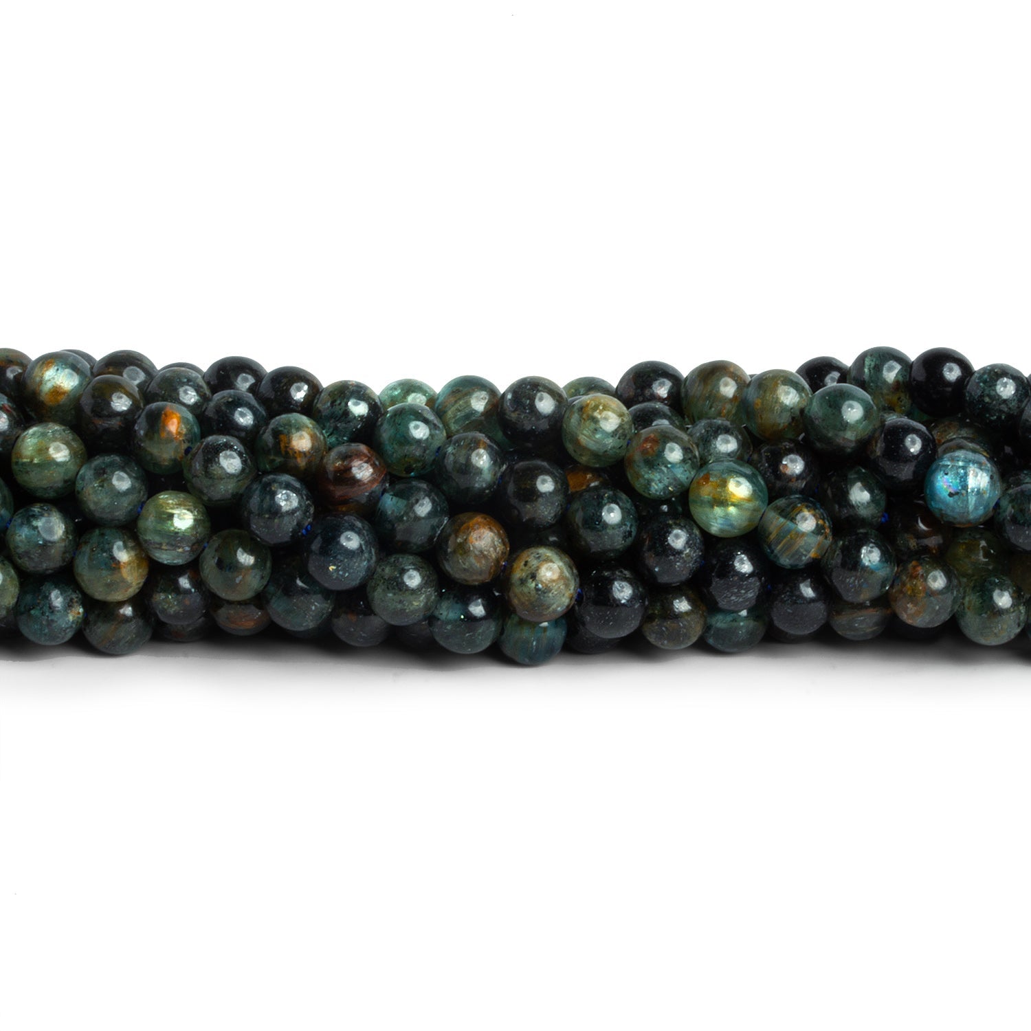 5.5mm Kyanite Plain Rounds 15 inch 70 beads - The Bead Traders