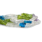 5.5mm Multi Gemstone Plain Rondelles 18 inch 155 beads - The Bead Traders