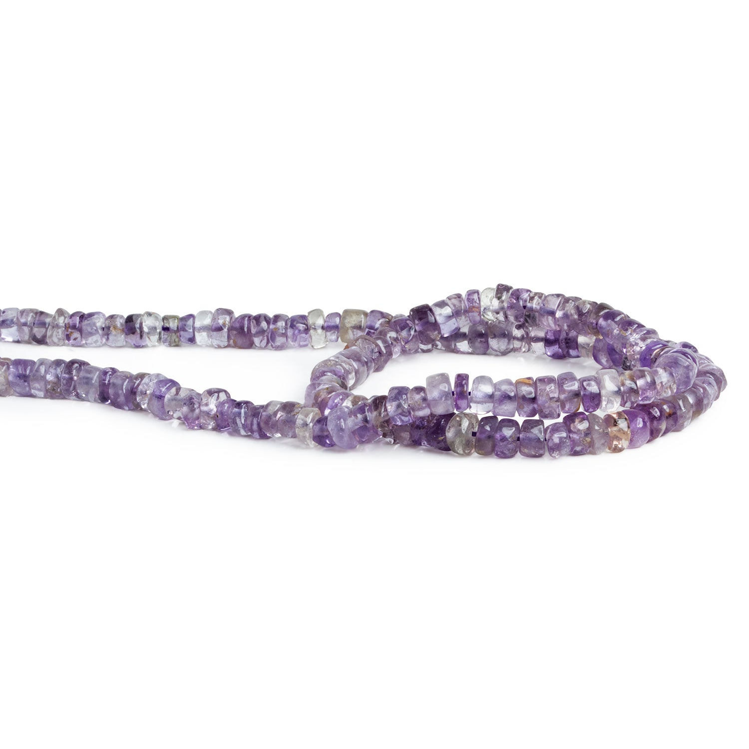 5mm Amethyst Plain Heishis 14 inch 115 beads - The Bead Traders