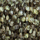 5mm Bicolor Quartz Coin Black Gold Chain 28 beads - The Bead Traders