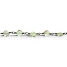 5mm Bicolor Quartz Coin Black Gold Chain 28 beads - The Bead Traders