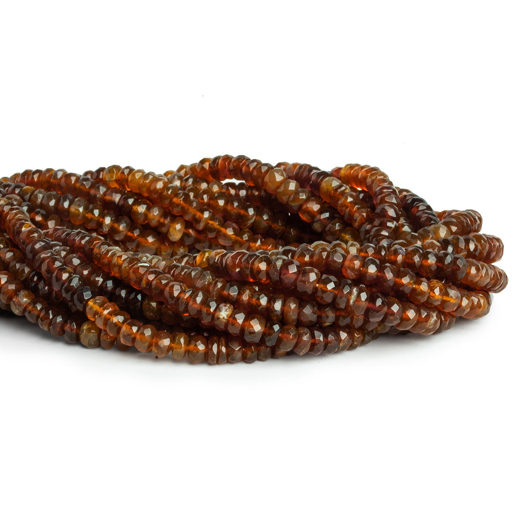 5mm Brown Apatite Faceted Rondelles 14 inch 120 beads - The Bead Traders