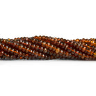 5mm Brown Apatite Faceted Rondelles 14 inch 120 beads - The Bead Traders