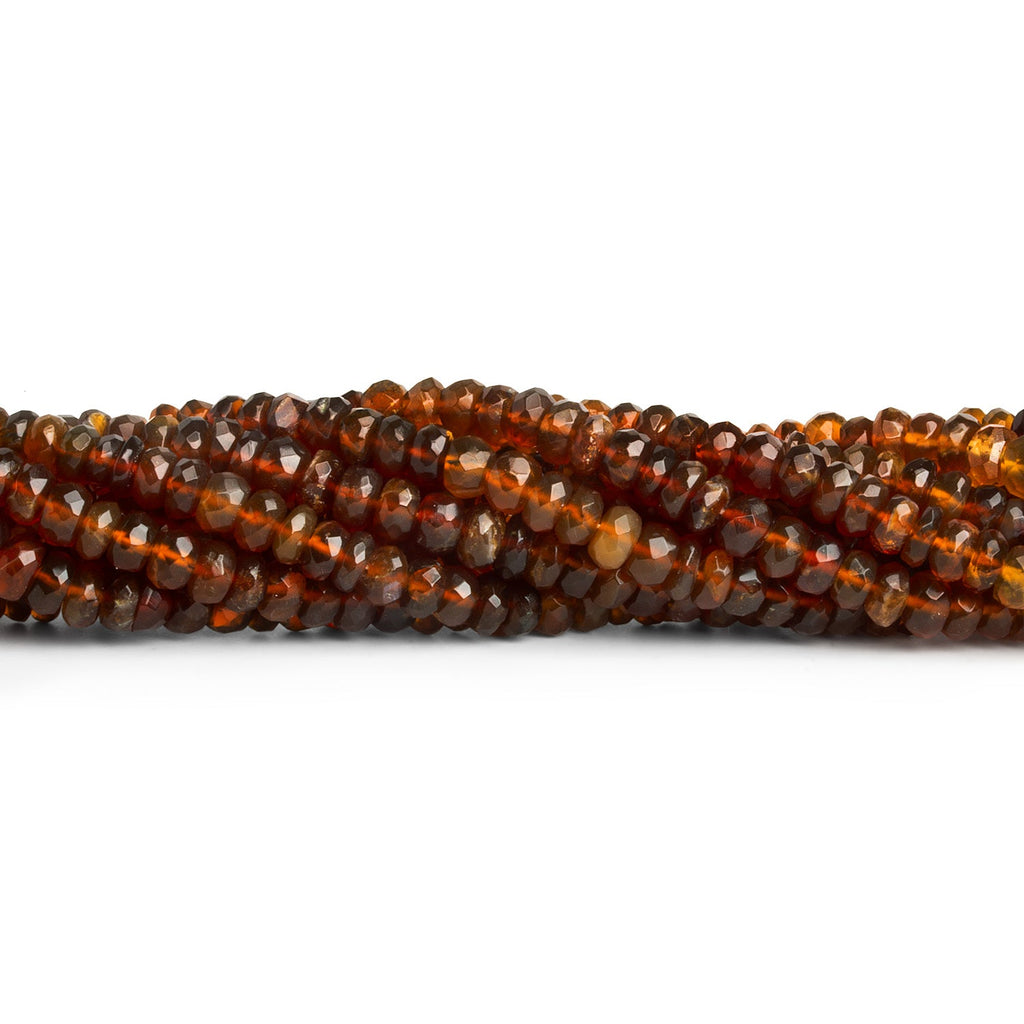 5mm Brown Apatite Faceted Rondelles 14 inch 120 beads - The Bead Traders