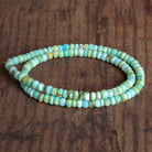 5mm Bue Opal Plain Rondelles 16 inch 110 beads - The Bead Traders