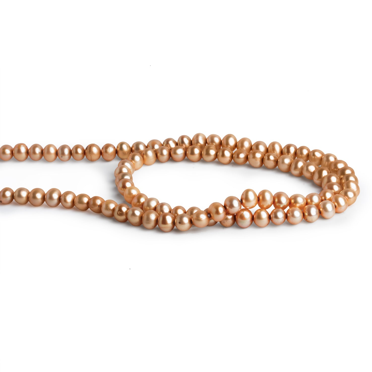 5mm Coffee Baroque Pearls 15 inch 90 beads - The Bead Traders
