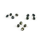 5mm Dark Yellow - Green Tourmaline Wire - Wrapped Focal Connectors 4 Pieces - The Bead Traders