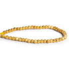 5mm Gold Plated Brass Diamond Cut Rounds 8 inch 47 beads - The Bead Traders