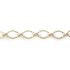 5mm Gold Plated Corrugated Oval Link Chain 3 Feet - The Bead Traders
