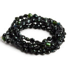 5mm Green & Indicolite Tourmaline Hearts 16 inch 75 beads - The Bead Traders