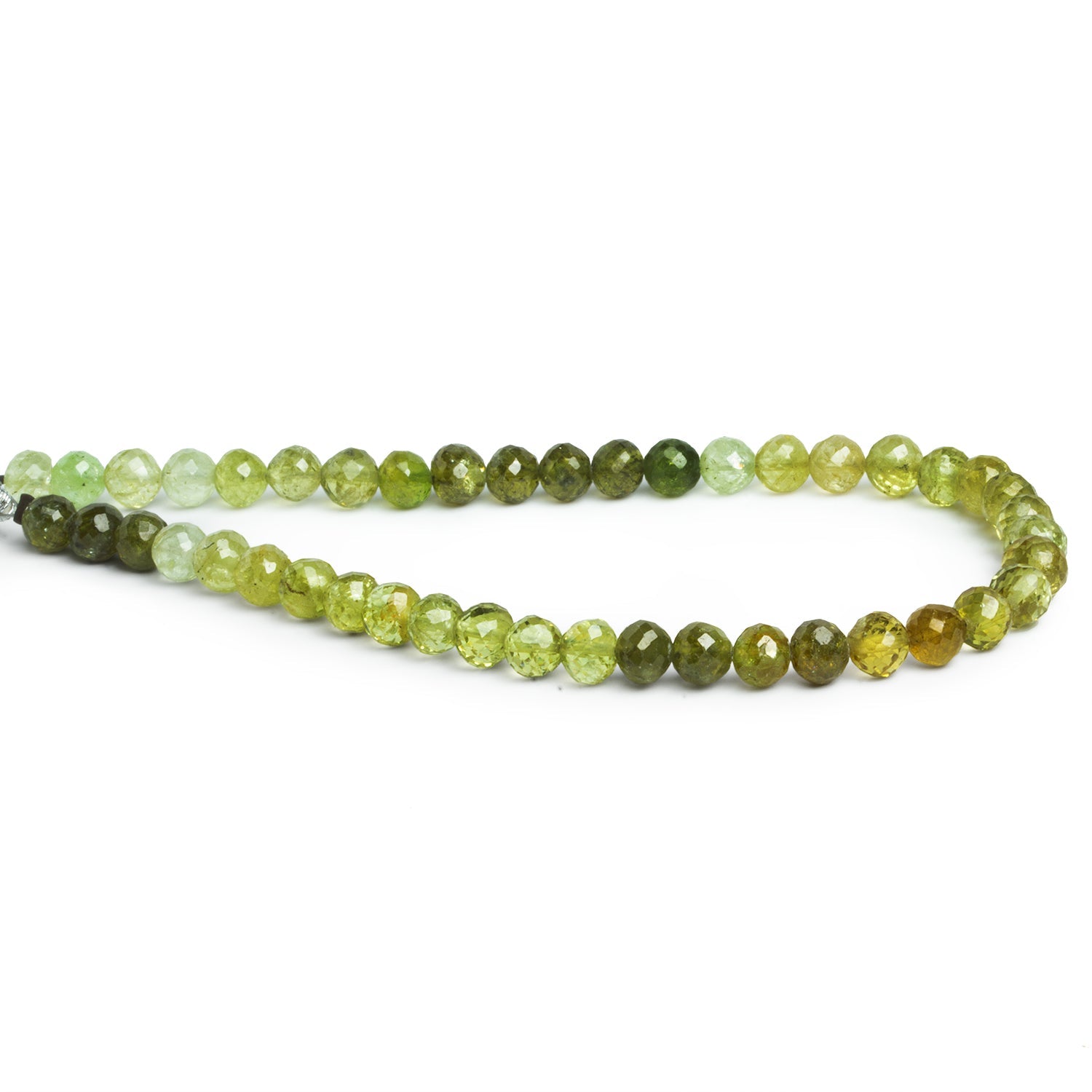 5mm Grossular Garnet Faceted Rounds 8 inch 41 beads - The Bead Traders