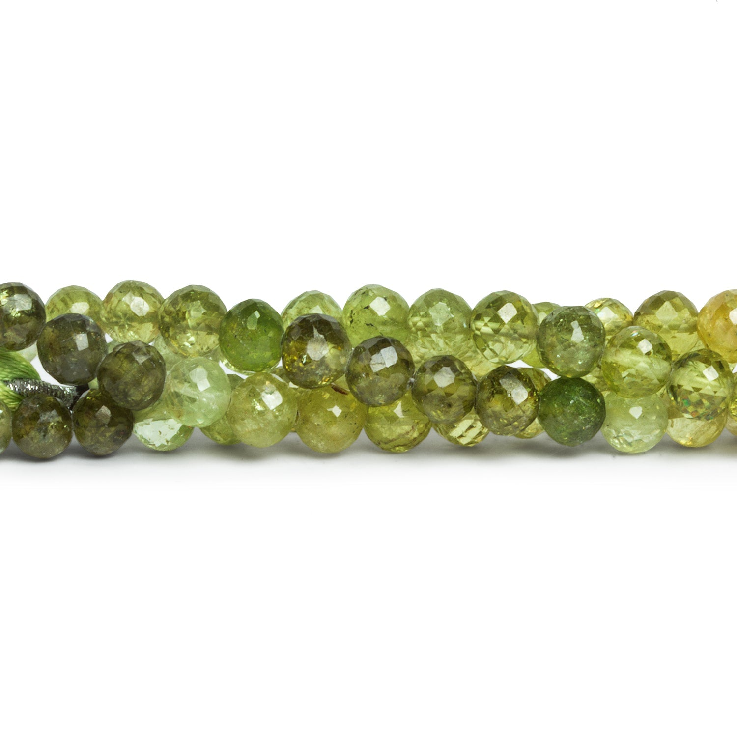 5mm Grossular Garnet Faceted Rounds 8 inch 41 beads - The Bead Traders