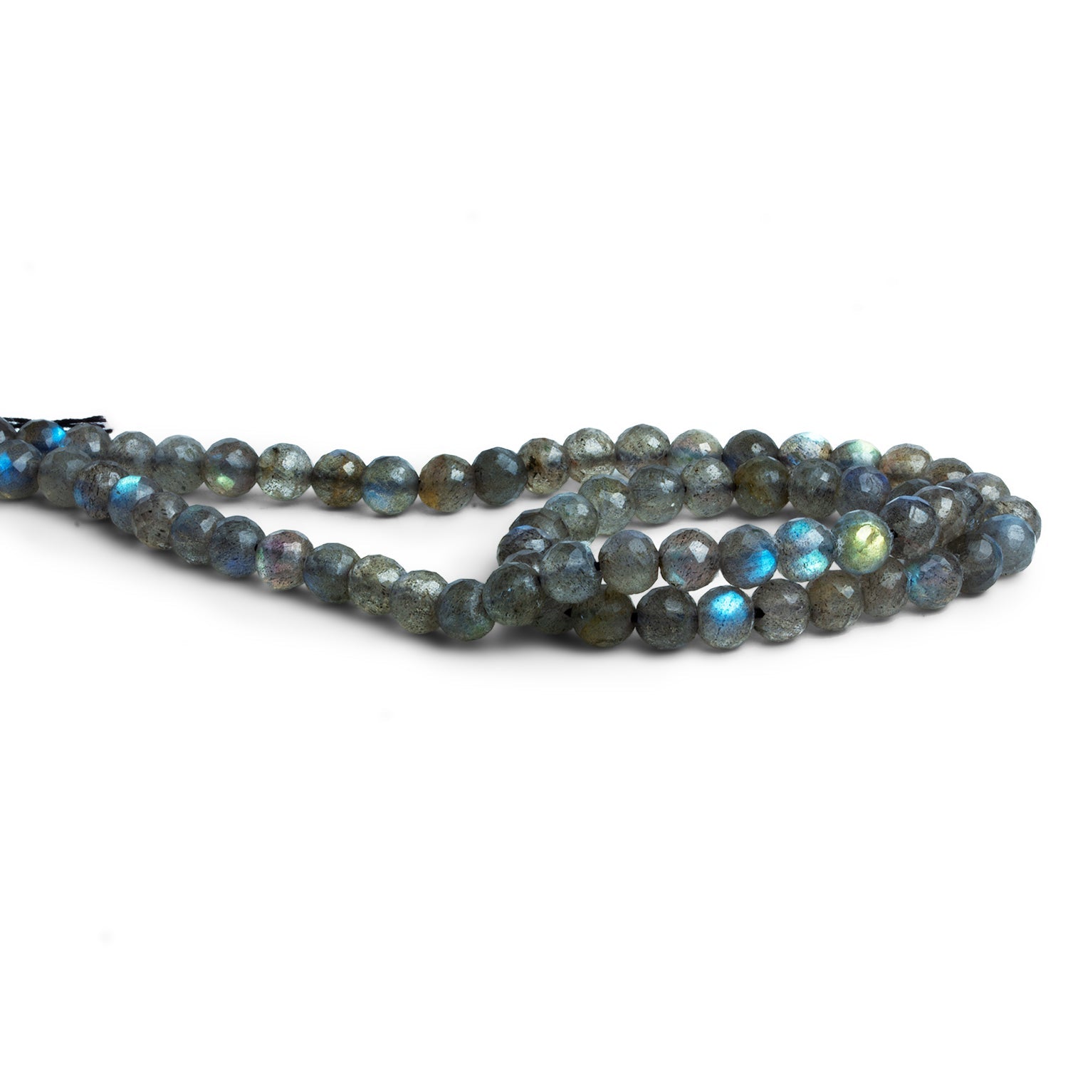 5mm Labradorite Faceted Rounds 12 inch 70 beads - The Bead Traders