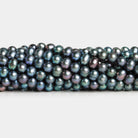 5mm Peacock Off Round Pearls 16 inch 81 beads - The Bead Traders