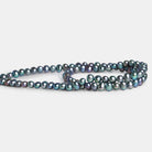 5mm Peacock Off Round Pearls 16 inch 90 beads - The Bead Traders