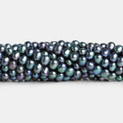 5mm Peacock Off Round Pearls 16 inch 90 beads - The Bead Traders