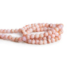 5mm Pink Peruvian Opal Plain Rounds 16 inch 89 beads - The Bead Traders