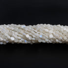 5mm Rainbow Moonstone Handcut Coins 12 inch 60 beads - The Bead Traders