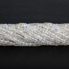 5mm Rainbow Moonstone Plain Heishis 12 inch 95 beads - The Bead Traders